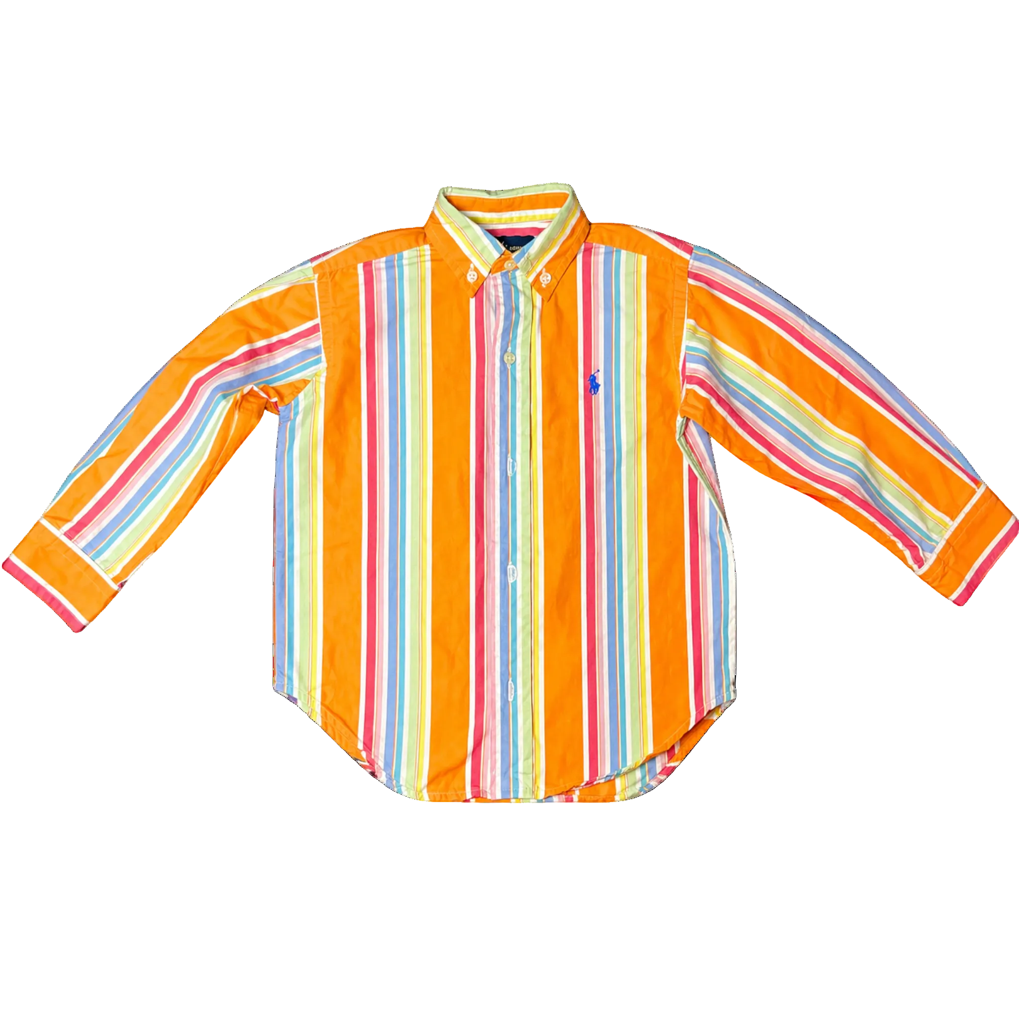 Camisa Polo Ralph Lauren Naranja Rayas 3 Años