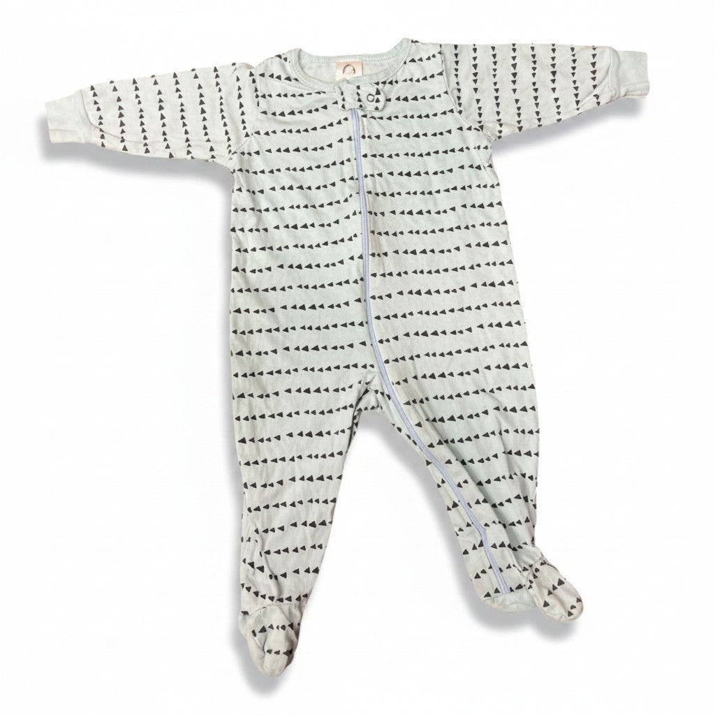 Pijama GerberBlanco Animales 3-6 meses sobre fondo blanco