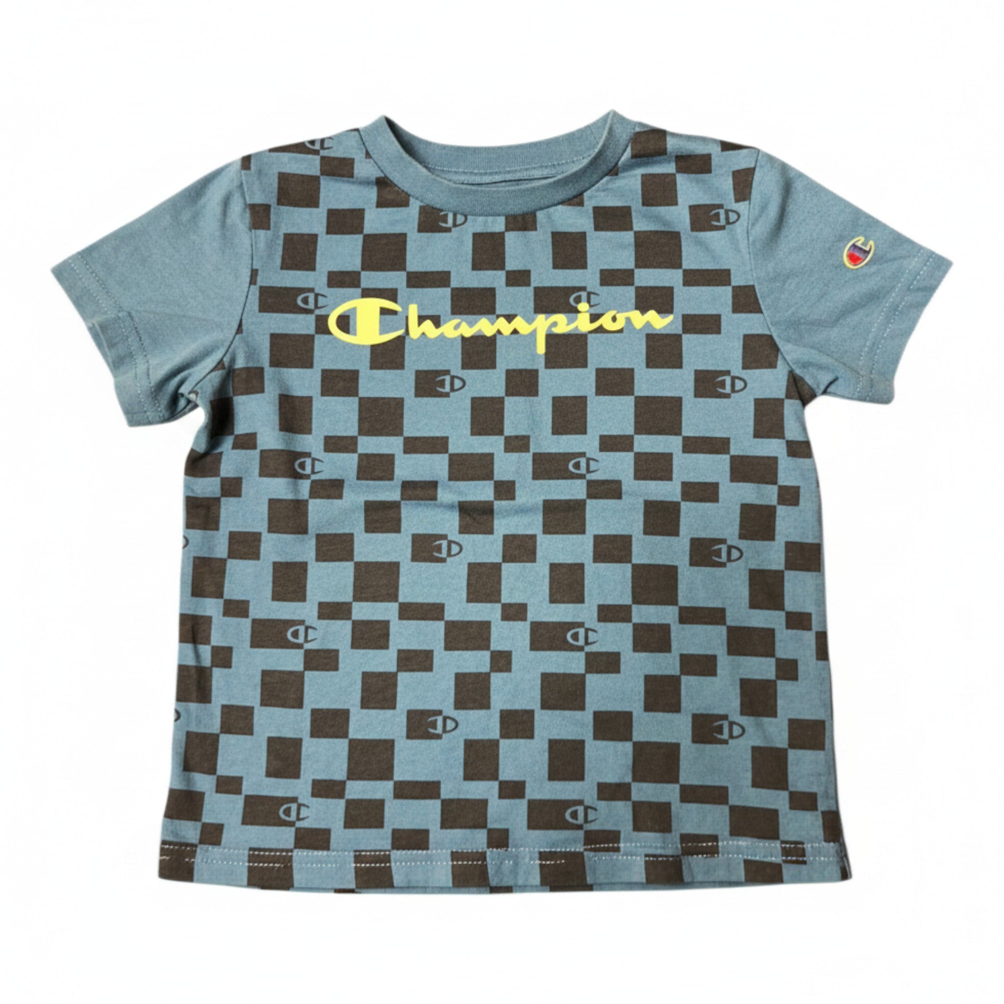 Polera Champion Gris Estampado cuadros 4 años seleccionada por NÜVA