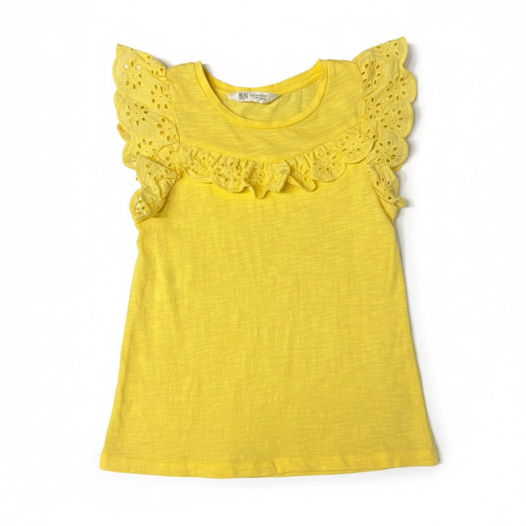 Polera H&M Blanco Estampado Sonic 6-7 años seleccionada por NÜVA