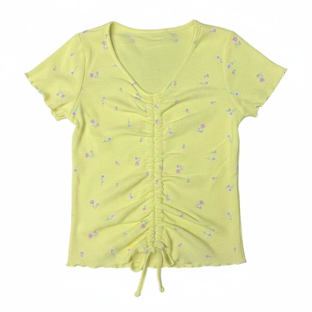 Polera Sin Mangas H&M Amarillo Diseño con vuelos 6-7 años seleccionada por NÜVA