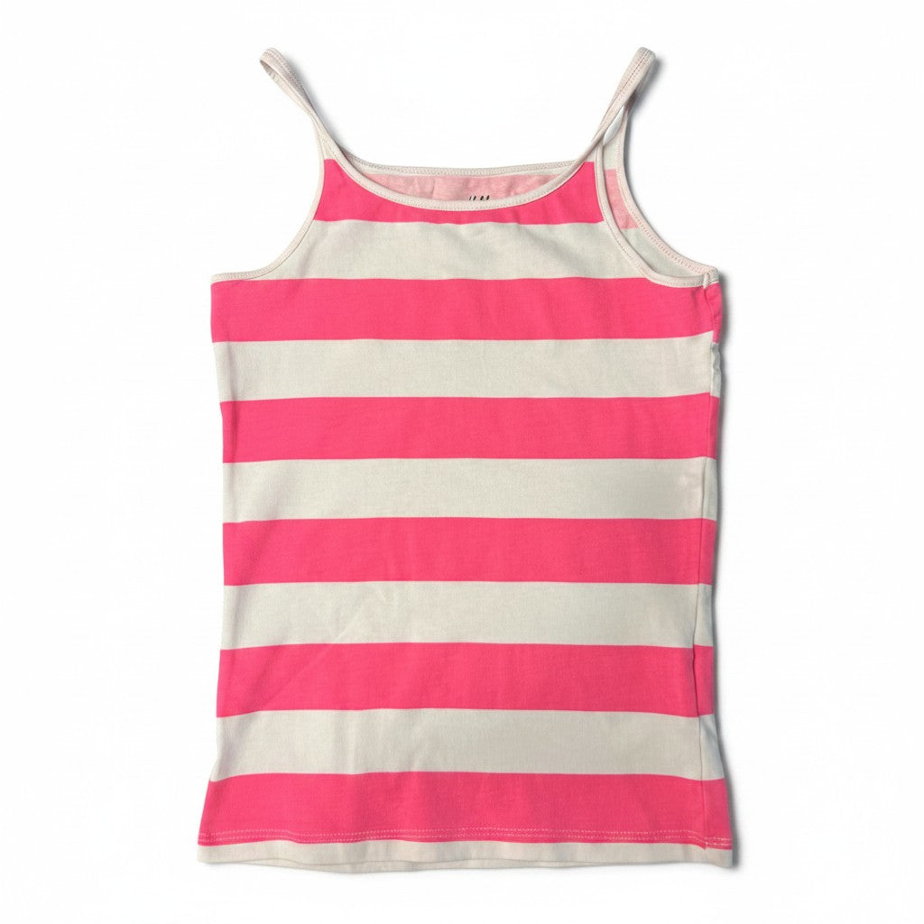 Polera Sin Mangas H&M Rosado y blanco Rayas 8-9 años seleccionada por NÜVA
