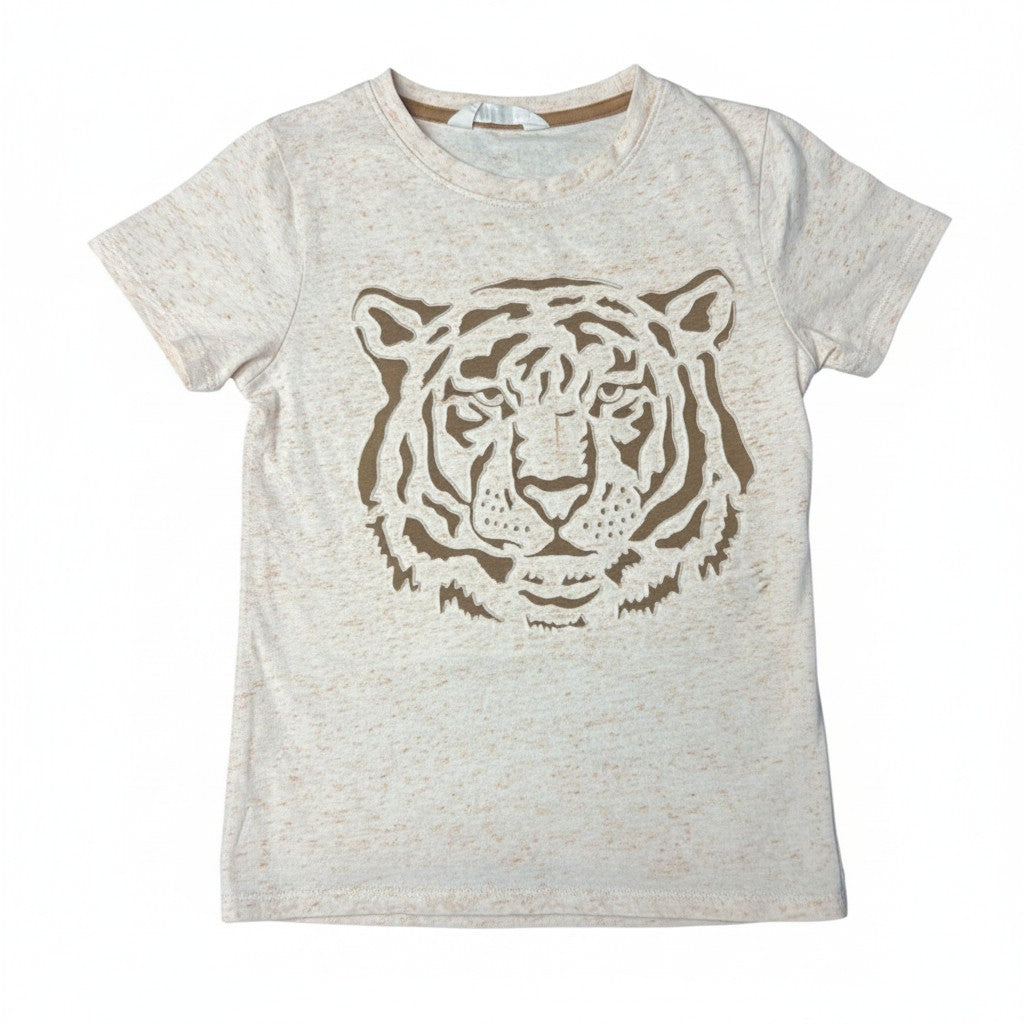 Polera H&M Blanco Estampado tigre 6-7 años seleccionada por NÜVA