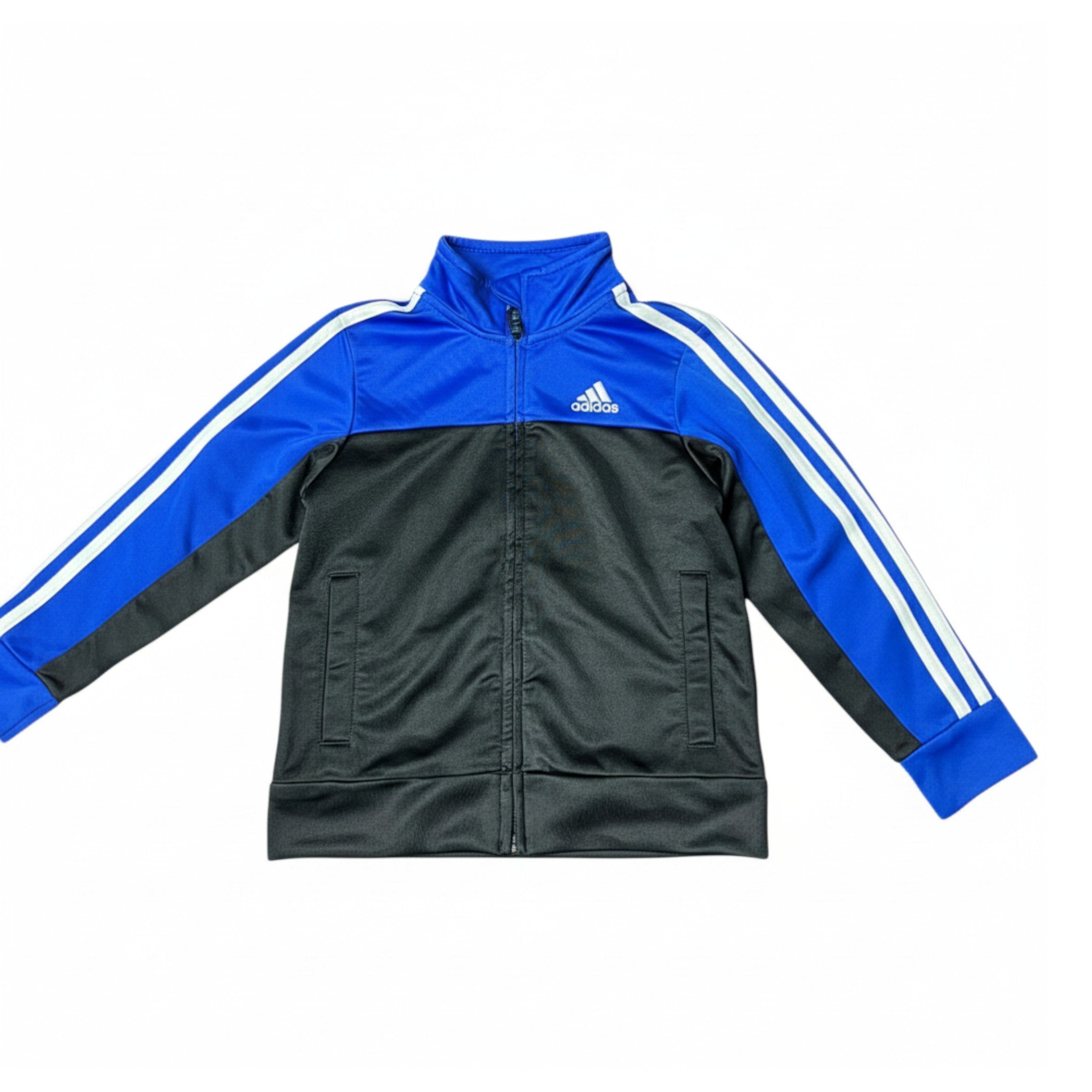 Polerón Adidas Negro Azul Con Cierre 4 Años - NÜVA ropa infantil seleccionada