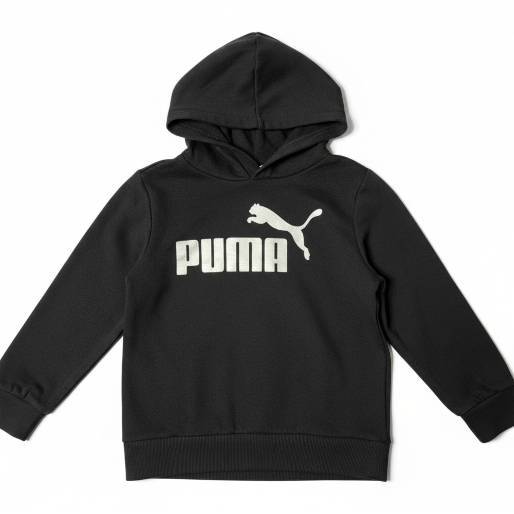 Polerón Puma Negro Con Capucha 5-6 Años - NÜVA ropa infantil seleccionada