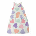 Vestido H&M Blanco Estampado Corazones 6-7 años - NÜVA