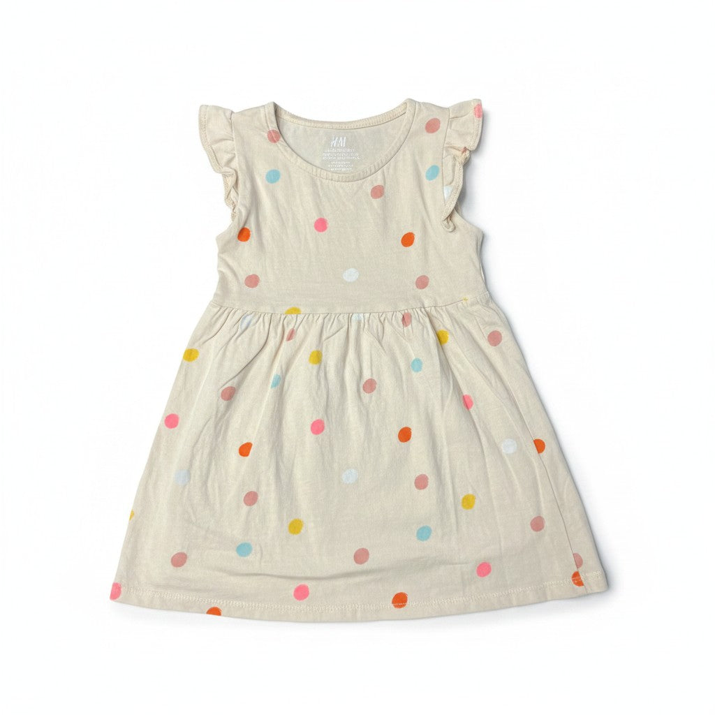 Vestido H&M Crudo Estampado Multicolor 2 años - NÜVA