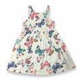 Vestido H&M Crudo Estampado Mariposas 4-5 años - NÜVA