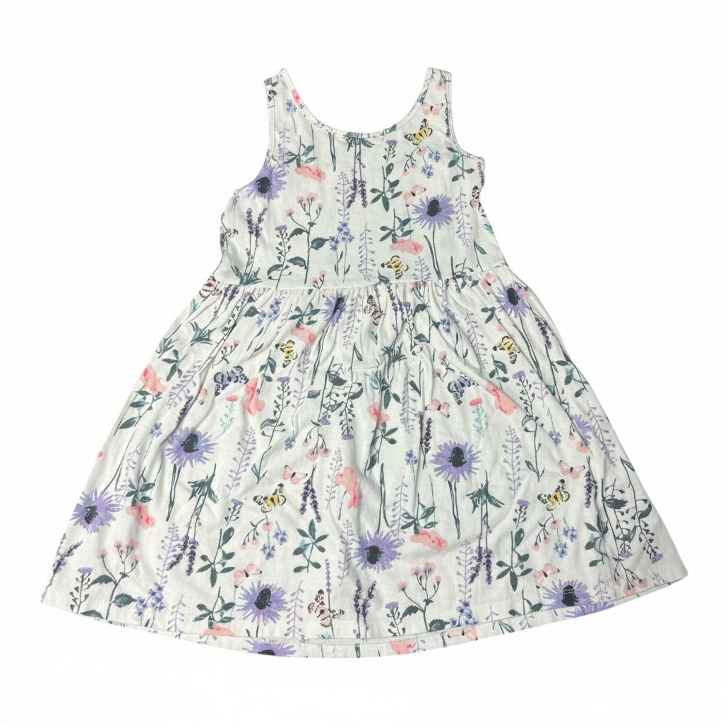 Vestido H&M Blanco Floral Azul 6-7 años - NÜVA