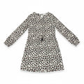 Vestido H&M Blanco y Negro Animal Print Manga Larga 7-8 años - NÜVA