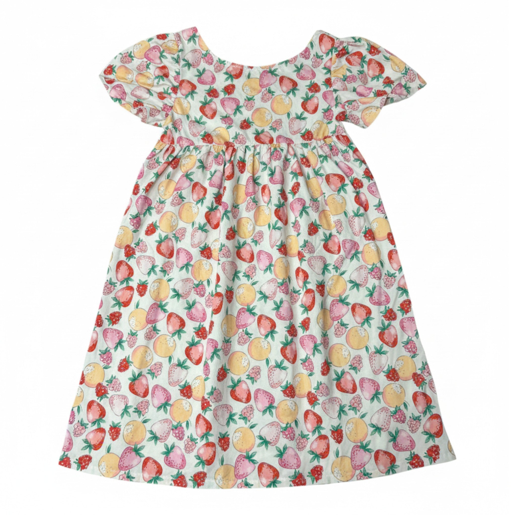 Vestido H&M Blanco Floral Manga Corta 7-8 años - NÜVA