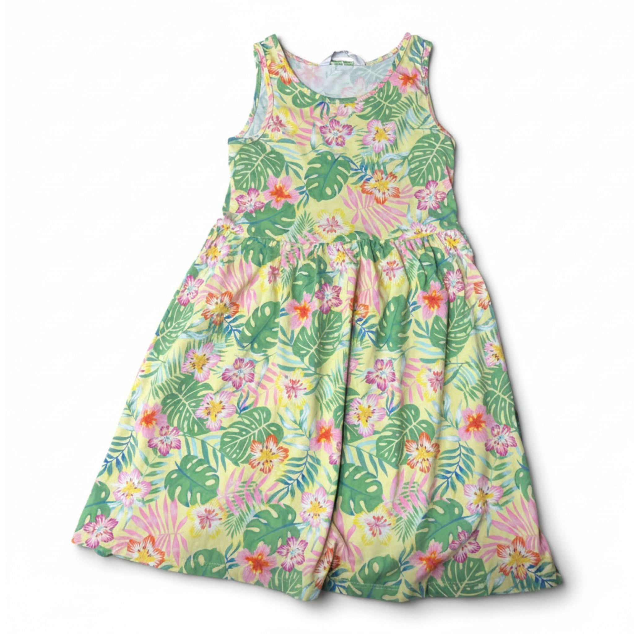 Vestido H&M Verde Floral 8-9 años - NÜVA